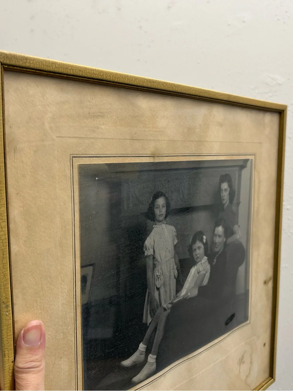 Gold Framed Vintage Family Photograph Art
